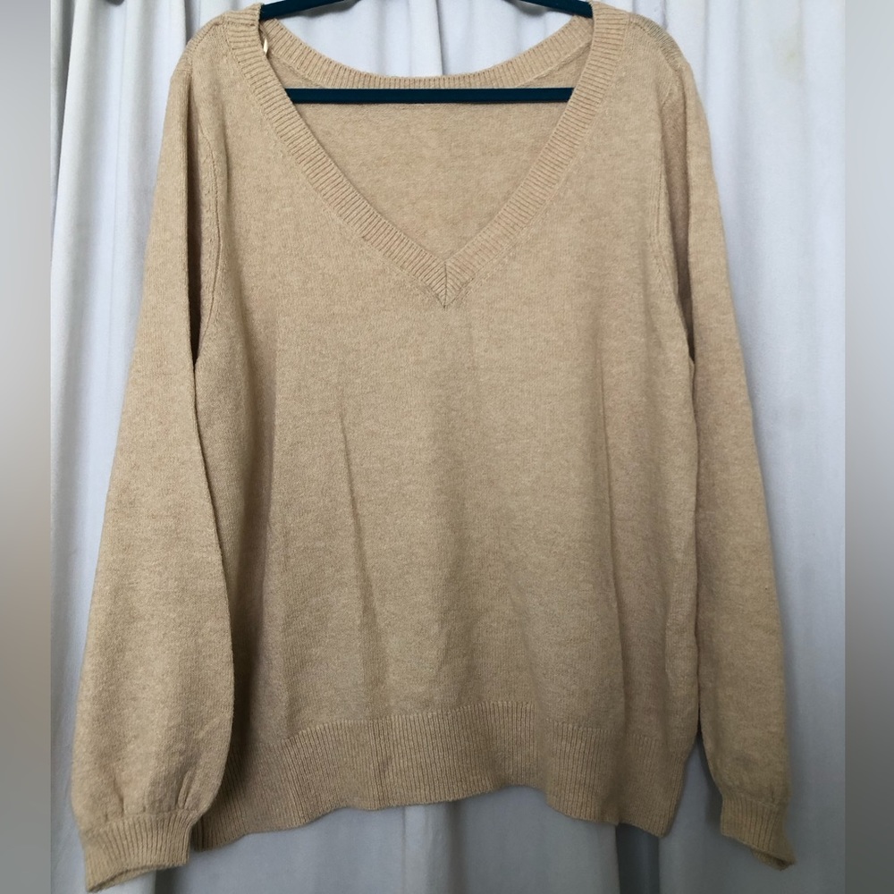 NWT 14th & Union Wear 2 Ways Beige Sweater